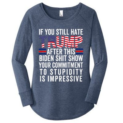 If You Still Hate Trump After This Biden Show Vote Trump Women's Perfect Tri Tunic Long Sleeve Shirt