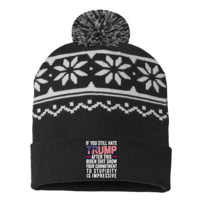 If You Still Hate Trump After This Biden Show Vote Trump USA-Made Snowflake Beanie