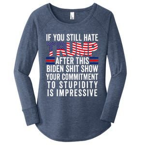 If You Still Hate Trump After This Biden Show Vote Trump Women's Perfect Tri Tunic Long Sleeve Shirt