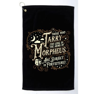 If You Snooze You Lose Grandiloquent Funny Quote Golf Towel