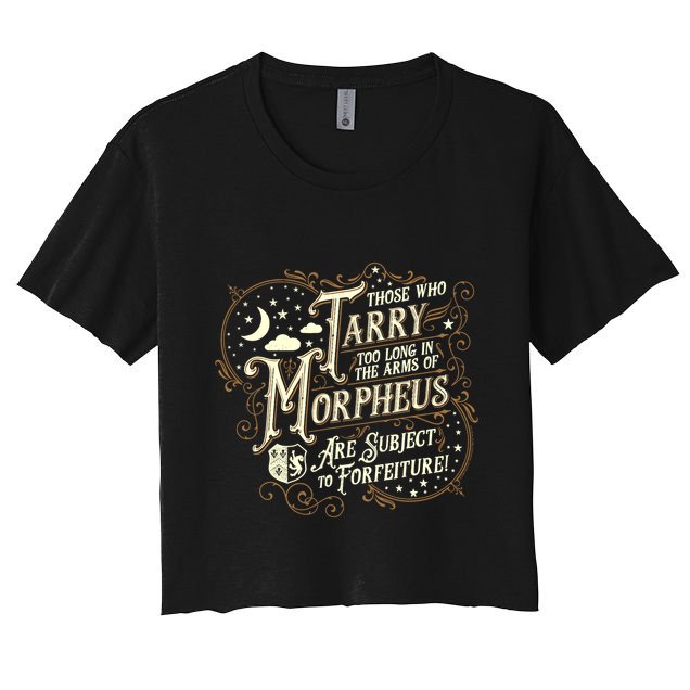 If You Snooze You Lose Grandiloquent Funny Quote Crop Top