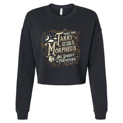 If You Snooze You Lose Grandiloquent Funny Quote Cropped Pullover Crew