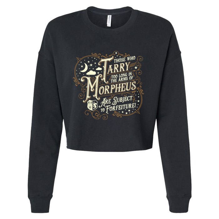 If You Snooze You Lose Grandiloquent Funny Quote Cropped Pullover Crew