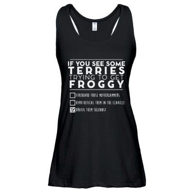 If You See Some Terries Trying To Get Froggy Ladies Essential Flowy Tank
