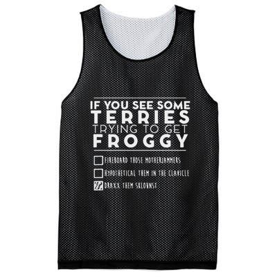 If You See Some Terries Trying To Get Froggy Mesh Reversible Basketball Jersey Tank