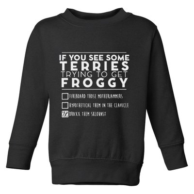 If You See Some Terries Trying To Get Froggy Toddler Sweatshirt