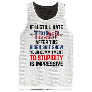 If You Still Hate Trump After This Biden Shit Show Funny Mesh Reversible Basketball Jersey Tank