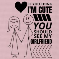 If You Think IM Cute You Should See My Girlfriend Funny 25L Jumbo Tote