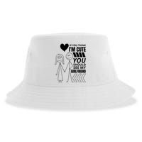 If You Think IM Cute You Should See My Girlfriend Funny Sustainable Bucket Hat