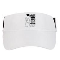 If You Think IM Cute You Should See My Girlfriend Funny Adult Drive Performance Visor