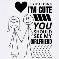 If You Think IM Cute You Should See My Girlfriend Funny Cooling Performance Long Sleeve Crew