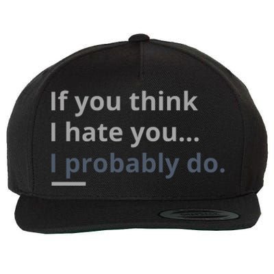 If You Think I Hate You I Probably Do Wool Snapback Cap