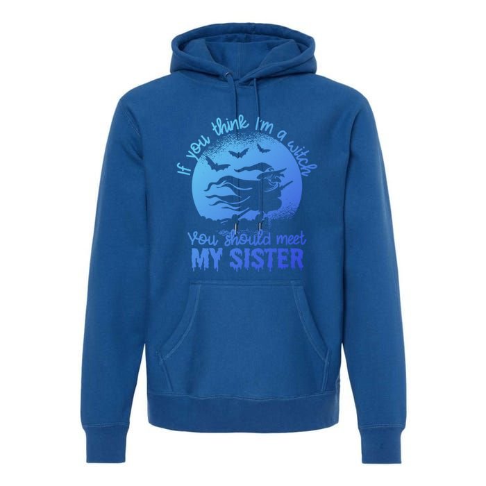 If You Think I Am A Witch You Should Meet My Sister Family Gift Premium Hoodie