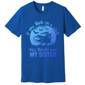 If You Think I Am A Witch You Should Meet My Sister Family Gift Premium T-Shirt