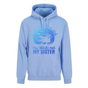 If You Think I Am A Witch You Should Meet My Sister Family Gift Unisex Surf Hoodie