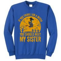 If You Think I Am A Witch You Should Meet My Sister Cool Gift Sweatshirt