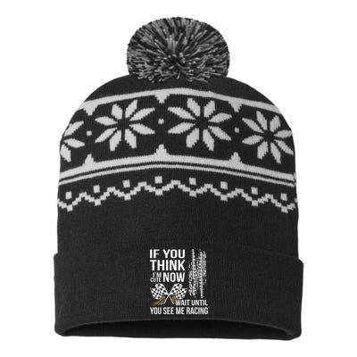 If You Think IM Cute Now Wait Until You See Me Racing USA-Made Snowflake Beanie