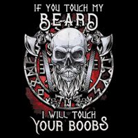 If You Touch My Beard I Will Touch Your Boobs 16 in Basic Backpack