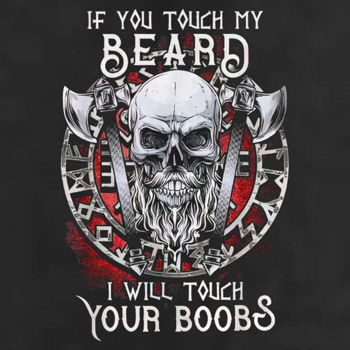 If You Touch My Beard I Will Touch Your Boobs Golf Towel