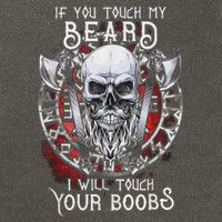 If You Touch My Beard I Will Touch Your Boobs Cotton Canvas Backpack