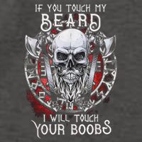 If You Touch My Beard I Will Touch Your Boobs Vector Backpack