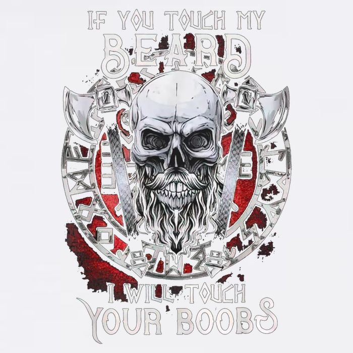 If You Touch My Beard I Will Touch Your Boobs Garment-Dyed Sweatshirt