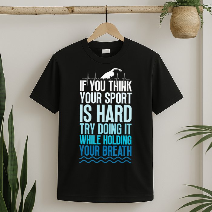 If You Think Your Sport Is Hard Try Doing It Holding Breath T-Shirt