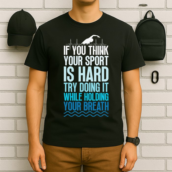 If You Think Your Sport Is Hard Try Doing It Holding Breath T-Shirt