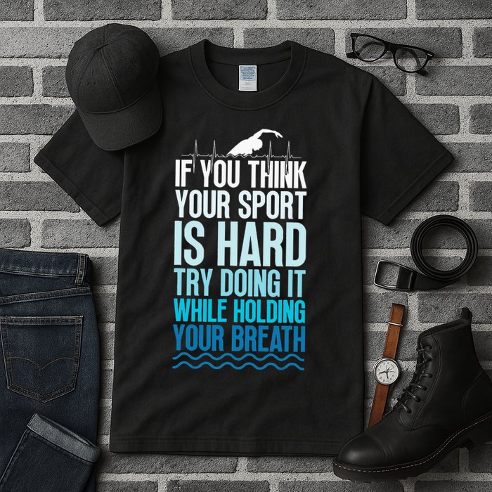 If You Think Your Sport Is Hard Try Doing It Holding Breath Tall T-Shirt