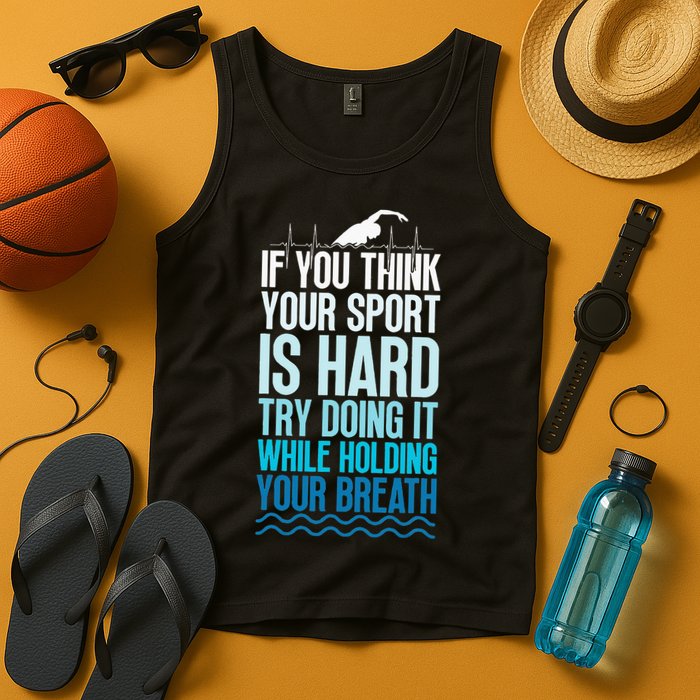 If You Think Your Sport Is Hard Try Doing It Holding Breath Tank Top