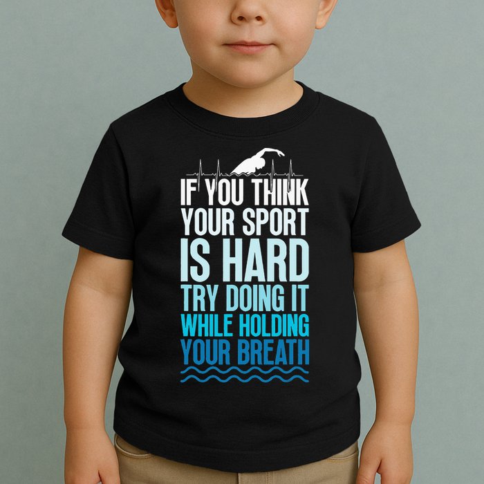 If You Think Your Sport Is Hard Try Doing It Holding Breath Toddler T-Shirt