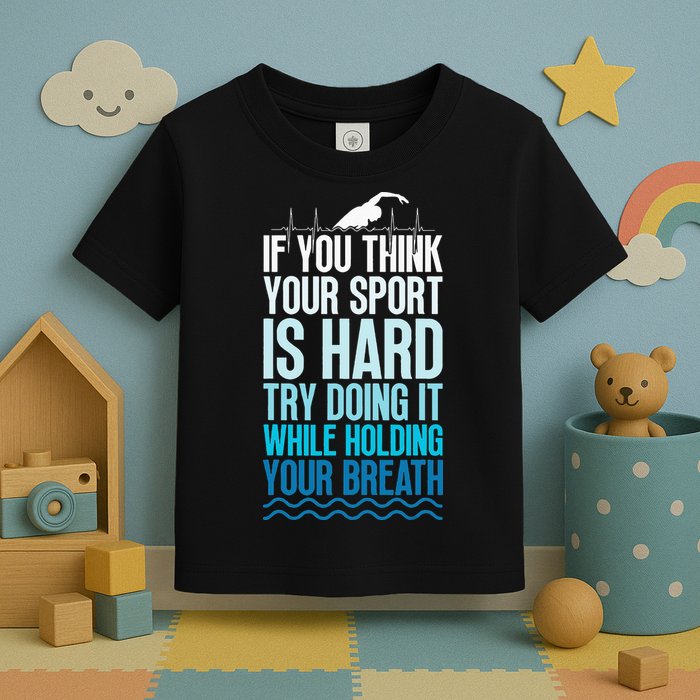 If You Think Your Sport Is Hard Try Doing It Holding Breath Toddler T-Shirt