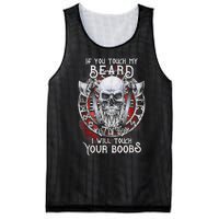 If You Touch My Beard I Will Touch Your Boobs Mesh Reversible Basketball Jersey Tank