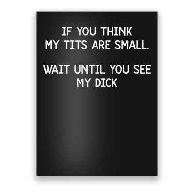 If You Think My Tits Are Small Wait Until You See My Dick Poster