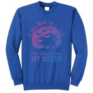 If You Think I Am A Witch You Should Meet My Sister Family Gift Sweatshirt