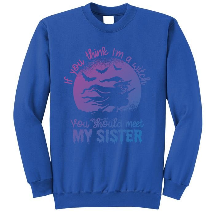 If You Think I Am A Witch You Should Meet My Sister Family Gift Sweatshirt