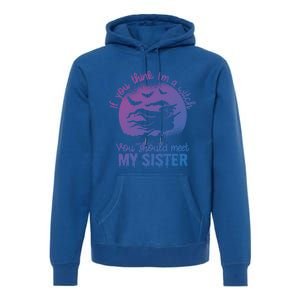 If You Think I Am A Witch You Should Meet My Sister Family Gift Premium Hoodie