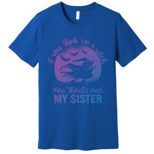 If You Think I Am A Witch You Should Meet My Sister Family Gift Premium T-Shirt