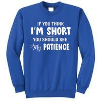 If You Think I Am Short You Should See My Patience Sweatshirt