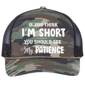 If You Think I Am Short You Should See My Patience Retro Rope Trucker Hat Cap