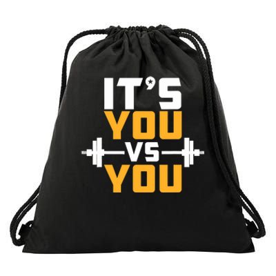 It's You Vs You Gym Workout Fitness Drawstring Bag