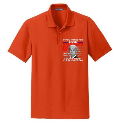 If You Voted For Biden Stay Back 500 Feet Funny Anti Biden Dry Zone Grid Polo