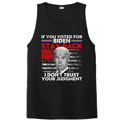 If You Voted For Biden Stay Back 500 Feet Funny Anti Biden PosiCharge Competitor Tank