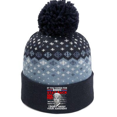 If You Voted For Biden Stay Back 500 Feet Funny Anti Biden The Baniff Cuffed Pom Beanie