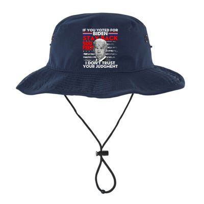 If You Voted For Biden Stay Back 500 Feet Funny Anti Biden Legacy Cool Fit Booney Bucket Hat