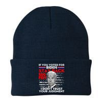 If You Voted For Biden Stay Back 500 Feet Funny Anti Biden Knit Cap Winter Beanie