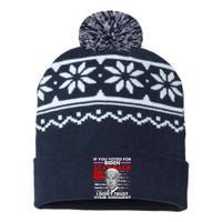 If You Voted For Biden Stay Back 500 Feet Funny Anti Biden USA-Made Snowflake Beanie