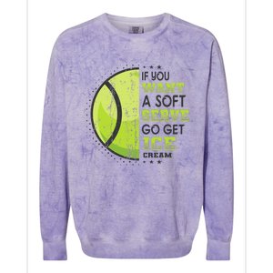 If You Want A Soft Serve Go Get Ice Cream Funny Tennis Colorblast Crewneck Sweatshirt