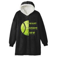 If You Want A Soft Serve Go Get Ice Cream Funny Tennis Hooded Wearable Blanket