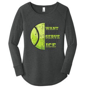 If You Want A Soft Serve Go Get Ice Cream Funny Tennis Women's Perfect Tri Tunic Long Sleeve Shirt